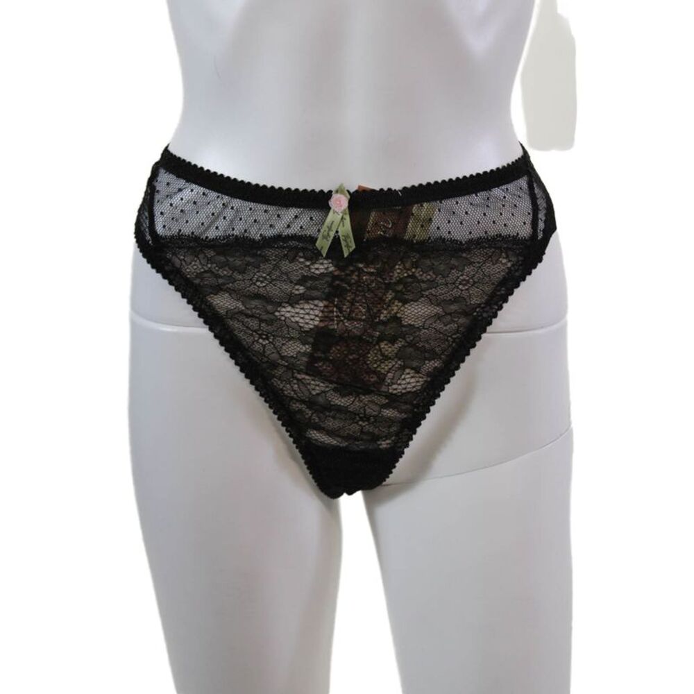 Fayreform Womens Vitality Thong Panties Black Size Extra Large